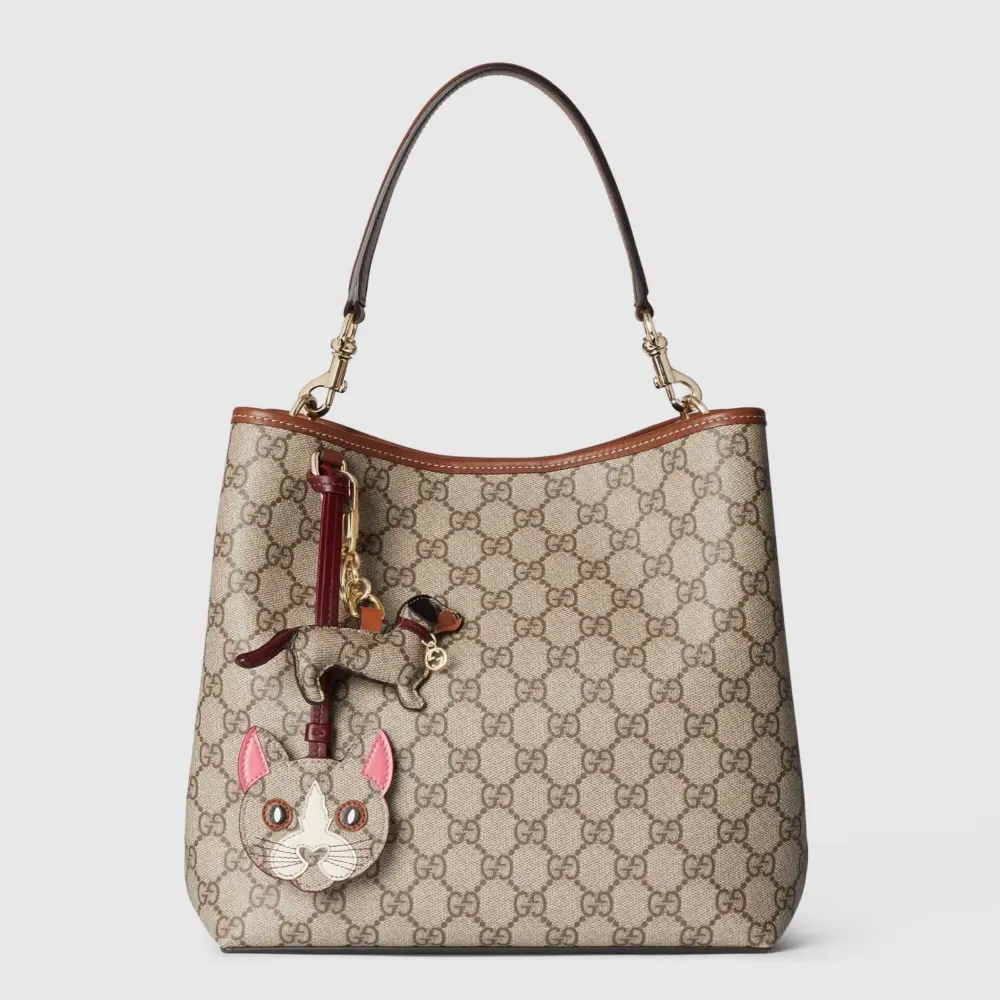 Alternative view of Túi Gucci GG Emblem Small Shoulder Bag 'Beige' 815103-FAD6L-9758