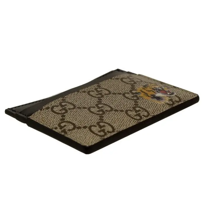 Alternative view of Ví Gucci GG Supreme Tiger Print Card Case 'Beige' 451277-K5X1N-8666