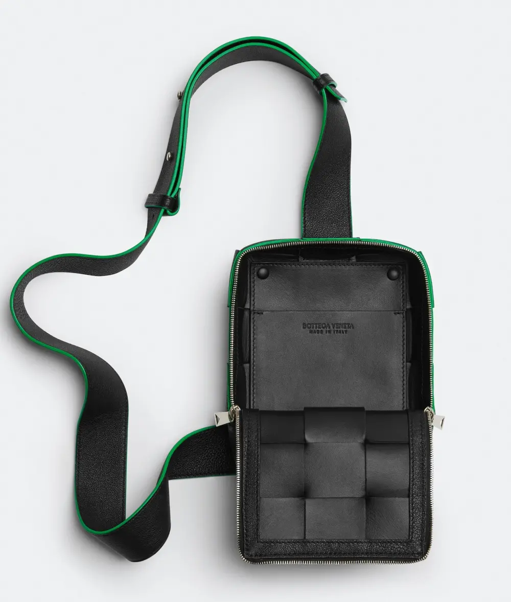 Túi Nam Bottega Veneta Cassette Sling Bag 'Black Parakeet' 710180V1Q711045 - Ảnh 5
