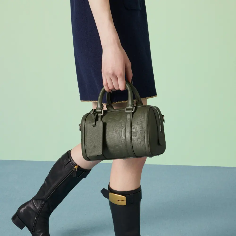 Túi Gucci Jumbo GG Mini Duffle Bag 'Dark Green' 725292-AABY7-3346 - Ảnh 5