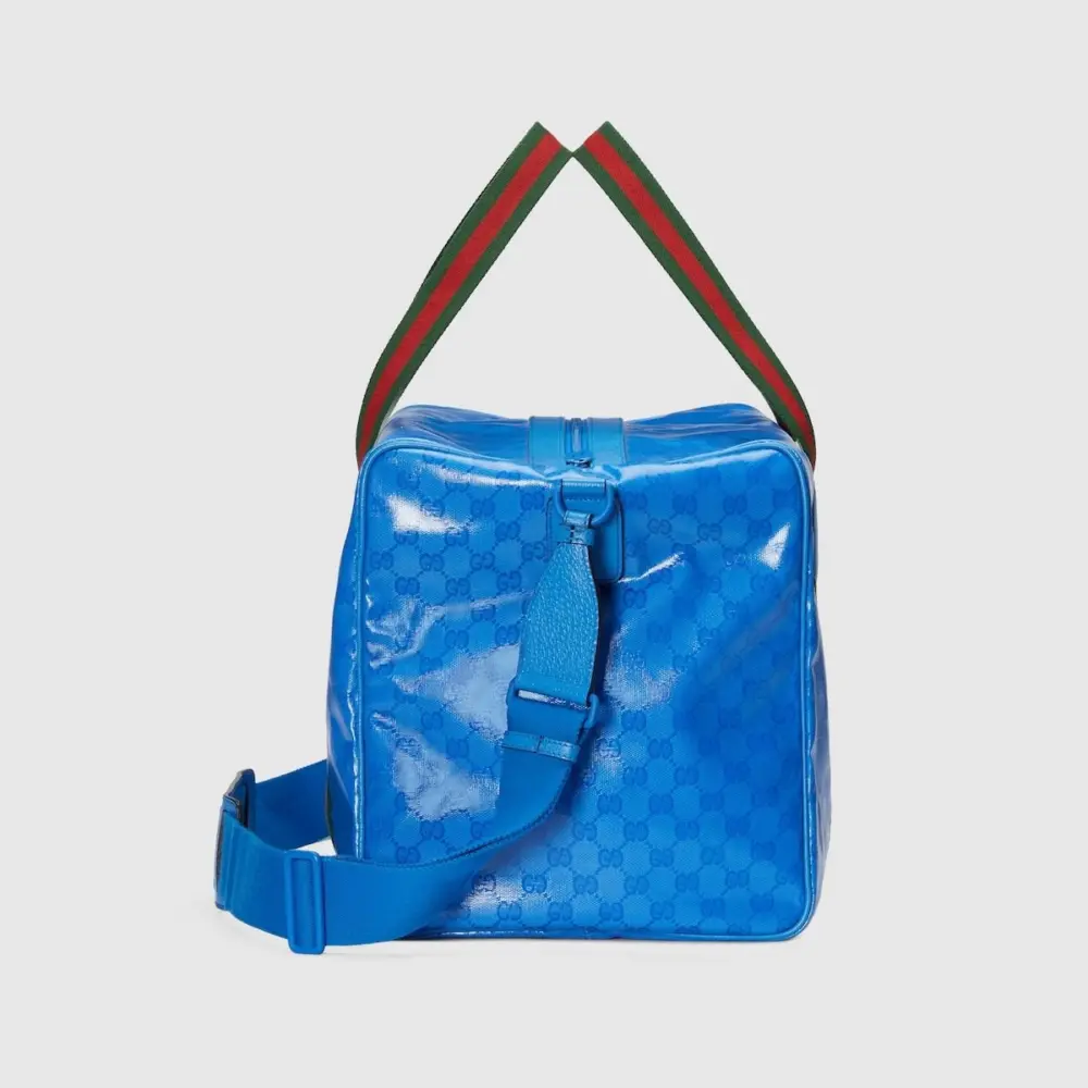 Túi Gucci Large Duffle Bag With Web 'Blue' 758664-FACK6-4353 - Ảnh 3