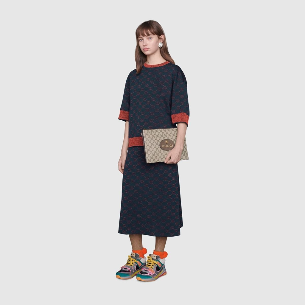 Túi Gucci Neo Vintage GG Supreme Pouch 'Beige' 473956-K9GOT-8861 - Ảnh 3