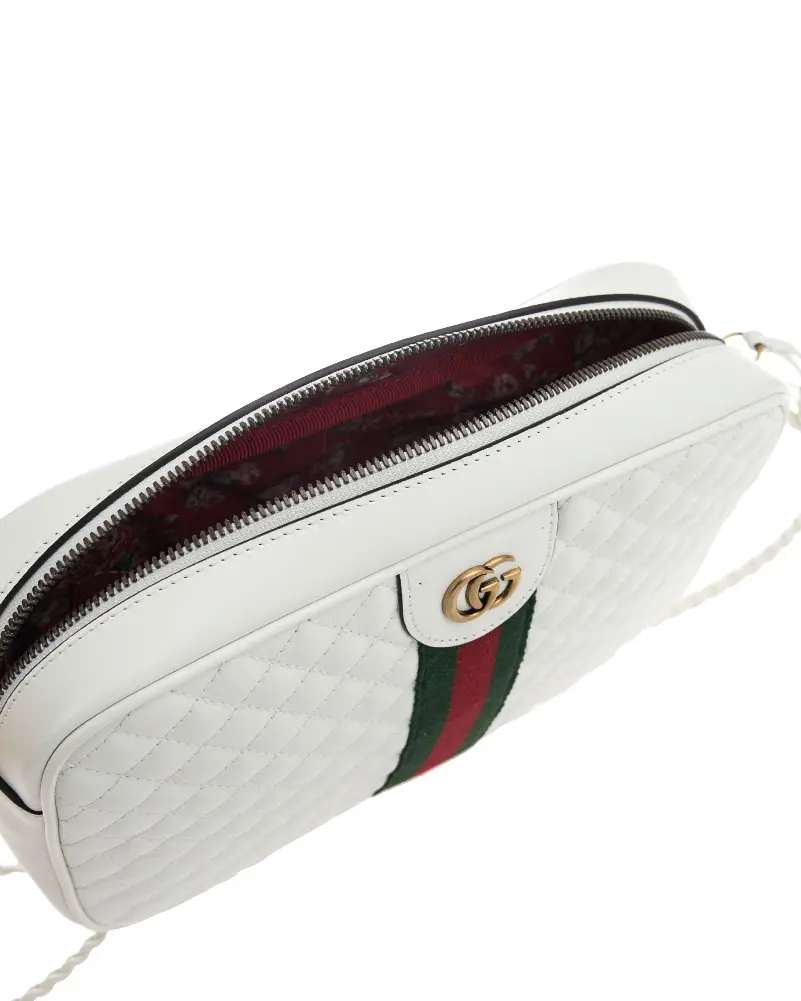 Túi Gucci Bag Cross Laminated Web Quilt 'White' 541051-0YKMT-9179 - Ảnh 3