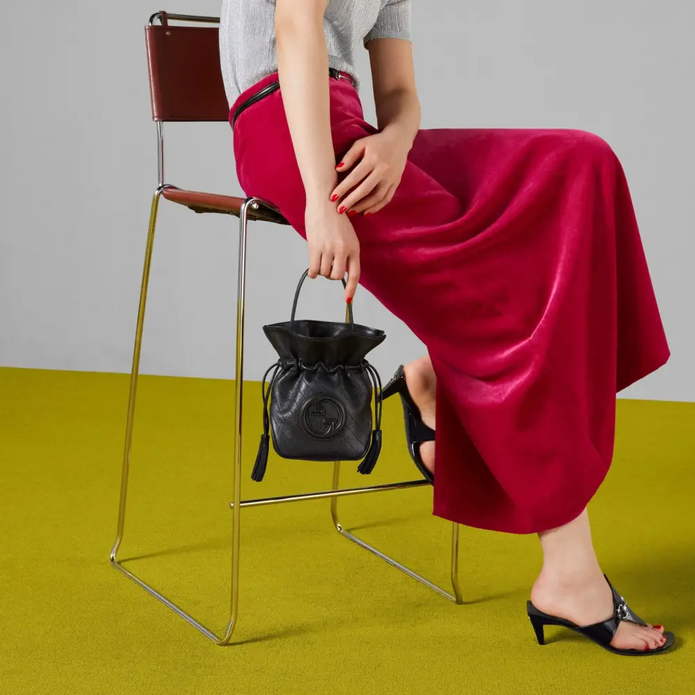 Túi Gucci Blondie Mini Bucket Bag 'Black' 760313-AACP7-1000 - Ảnh 6