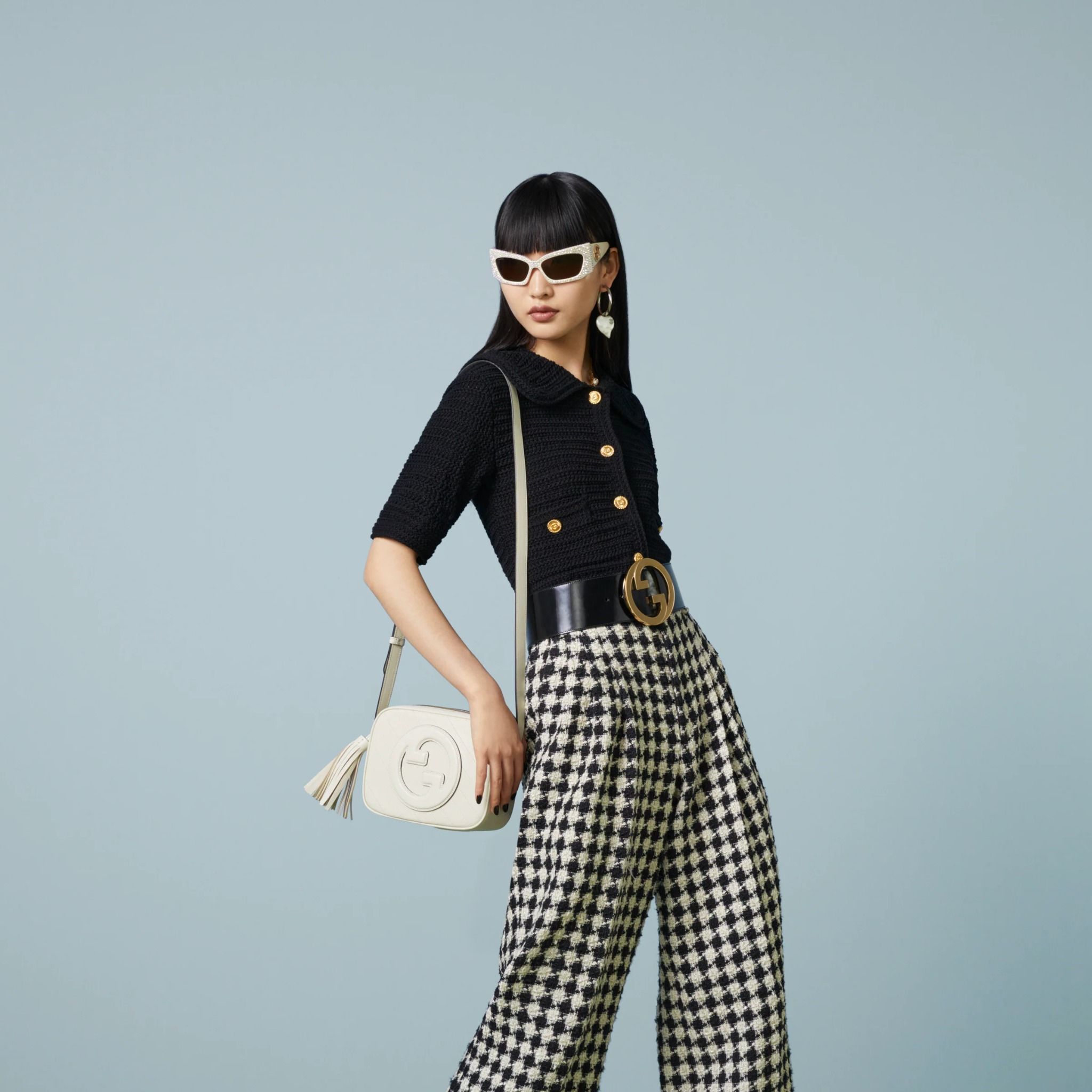 Túi Gucci Blondie Small Shoulder Bag ‘White’ 742360-1IV0G-9022 - Ảnh 4