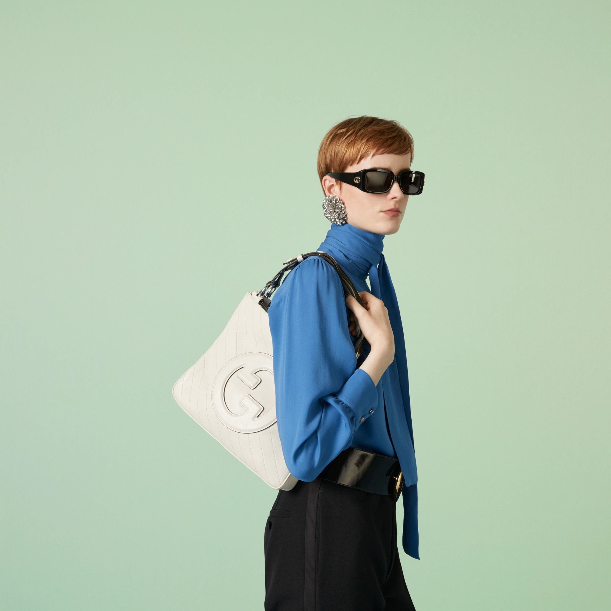 Túi Gucci Blondie Small Tote Bag ‘White’ 751518-1AAOW-9022 - Ảnh 4