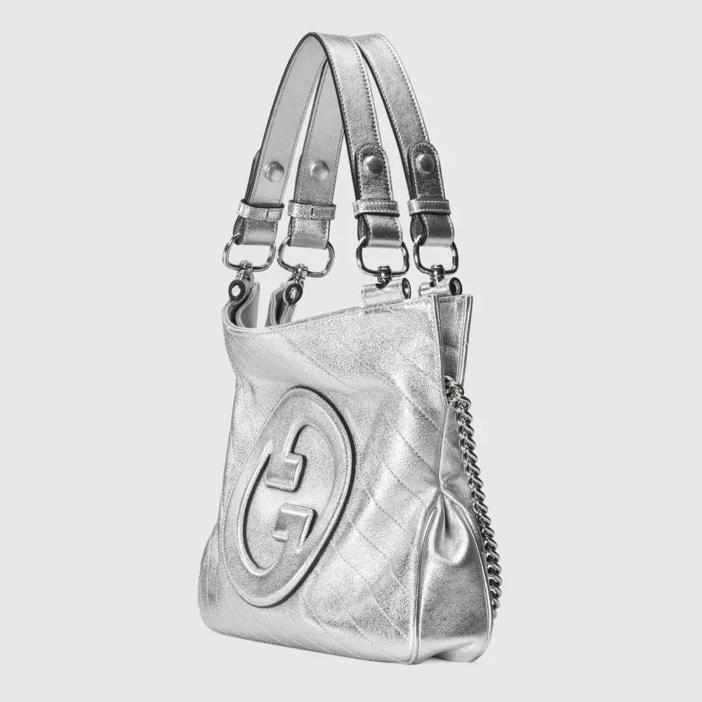 Túi Gucci Blondie Small Tote Bag 'Silver Lamé' 751518-AACBO-8106 - Ảnh 6