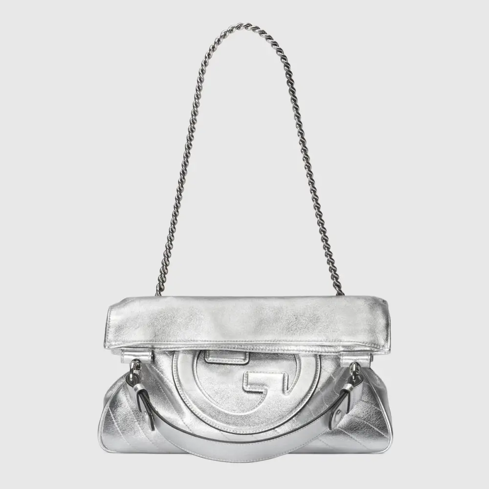 Alternative view of Túi Gucci Blondie Small Tote Bag 'Silver Lamé' 751518-AACBO-8106