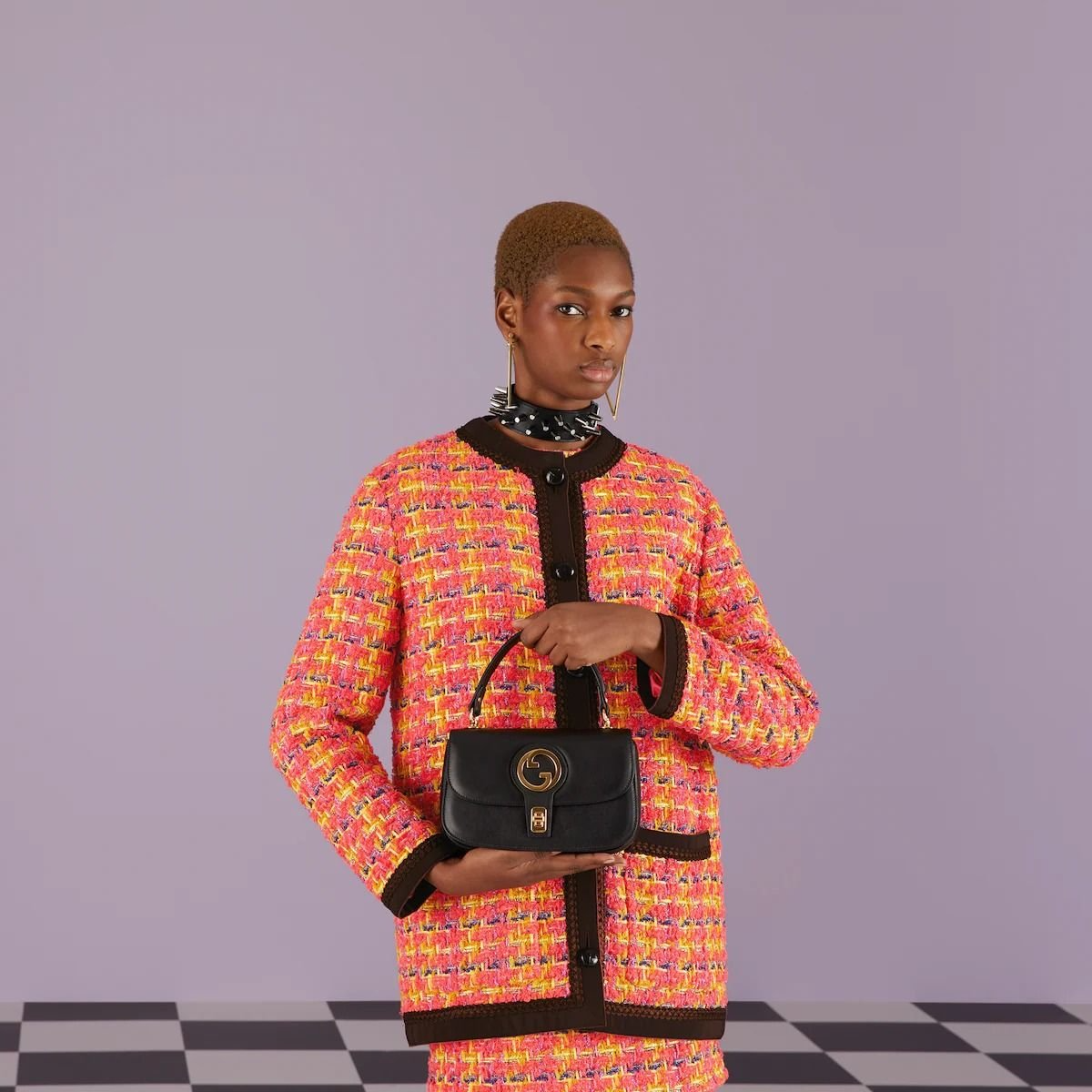 Túi Gucci Blondie Top Handle Bag 'Black' 735101-UXX0G-1000 - Ảnh 8