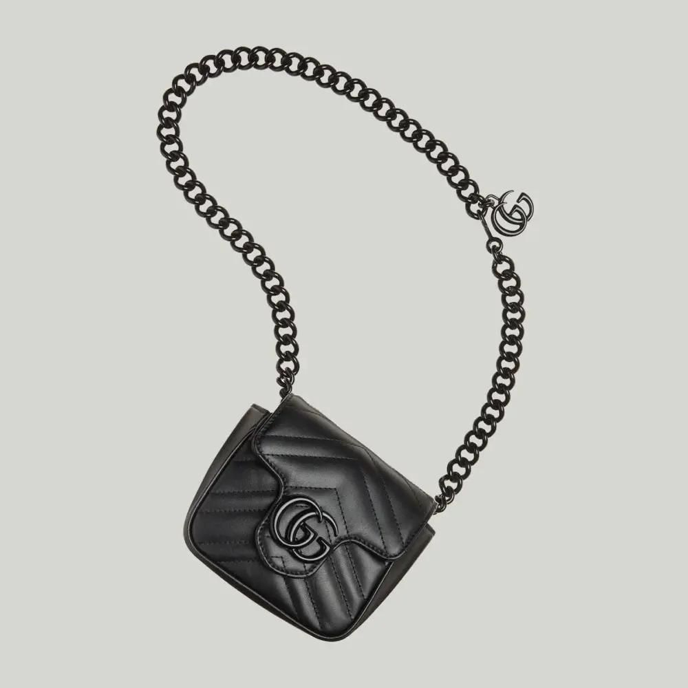 Túi Gucci GG Marmont Belt Bag 'Black' 739599-UM8KV-1000 - Ảnh 6