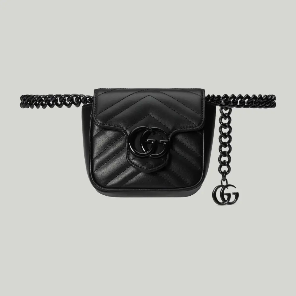 Túi Gucci GG Marmont Belt Bag 'Black' 739599-UM8KV-1000 - Ảnh 5