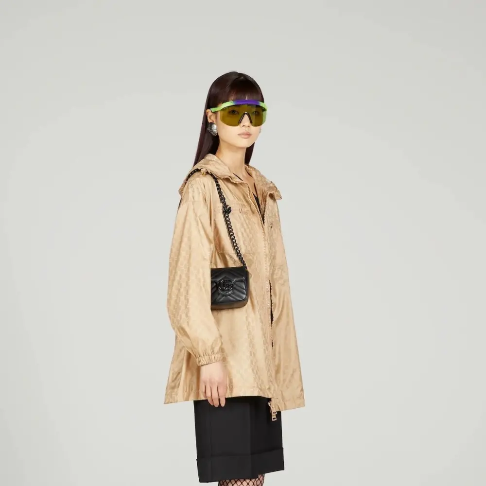 Túi Gucci GG Marmont Belt Bag 'Black' 739599-UM8KV-1000 - Ảnh 8