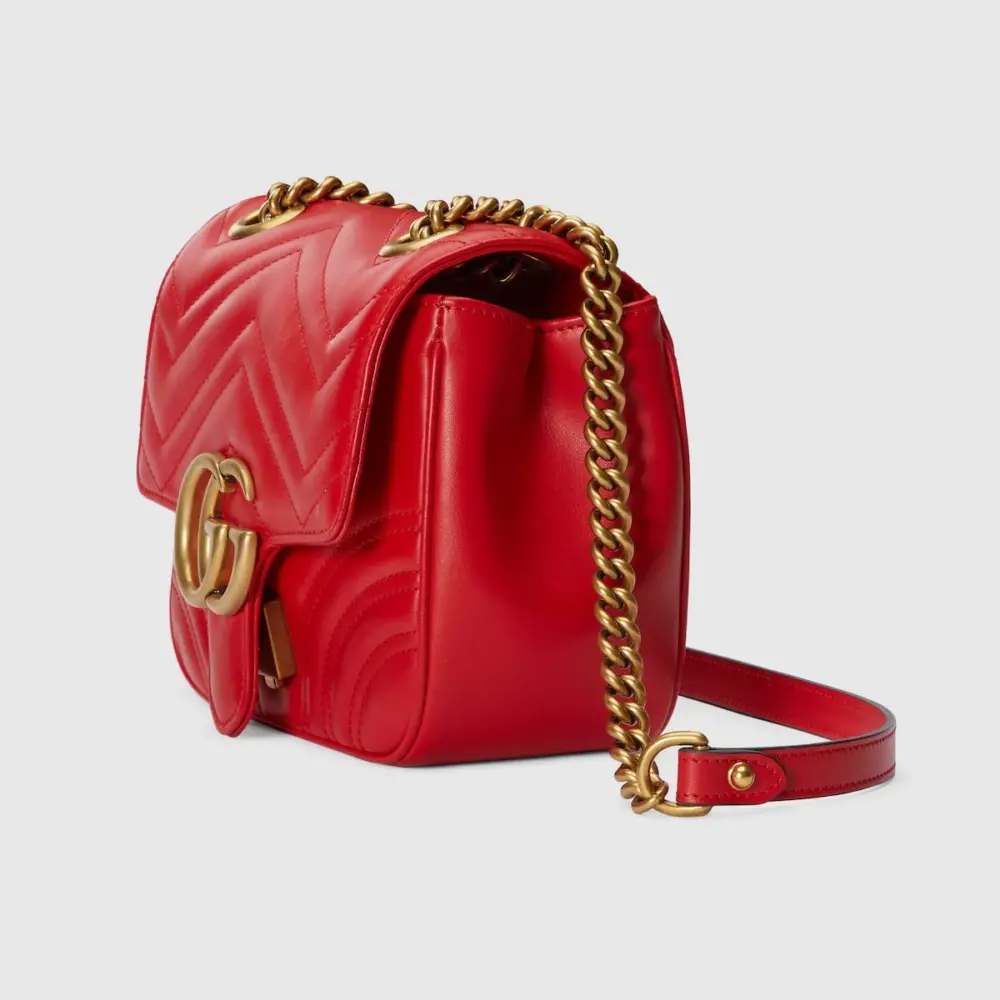Alternative view of Túi Gucci GG Marmont Mini Shoulder Bag 'Red' 739682-AABZC-6832