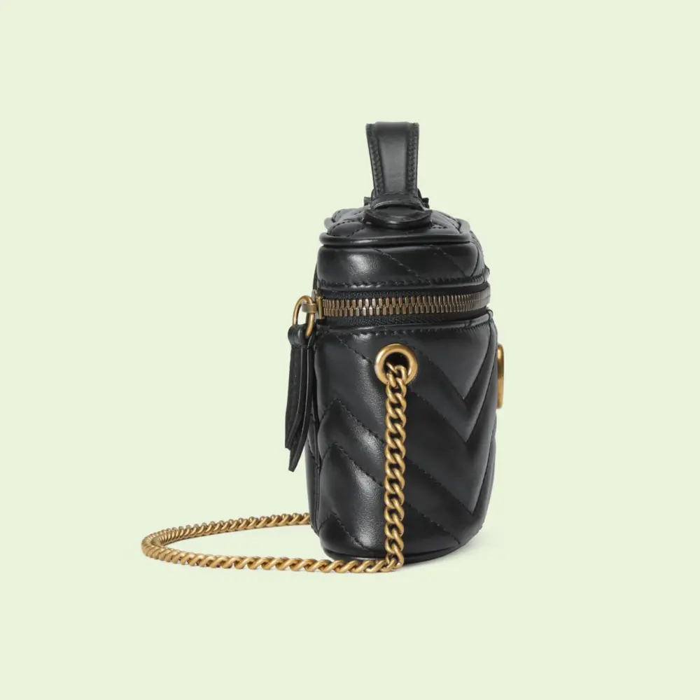Túi Gucci GG Marmont Mini Top Handle Bag 'Black' 699515-DTDHT-1000 - Ảnh 4