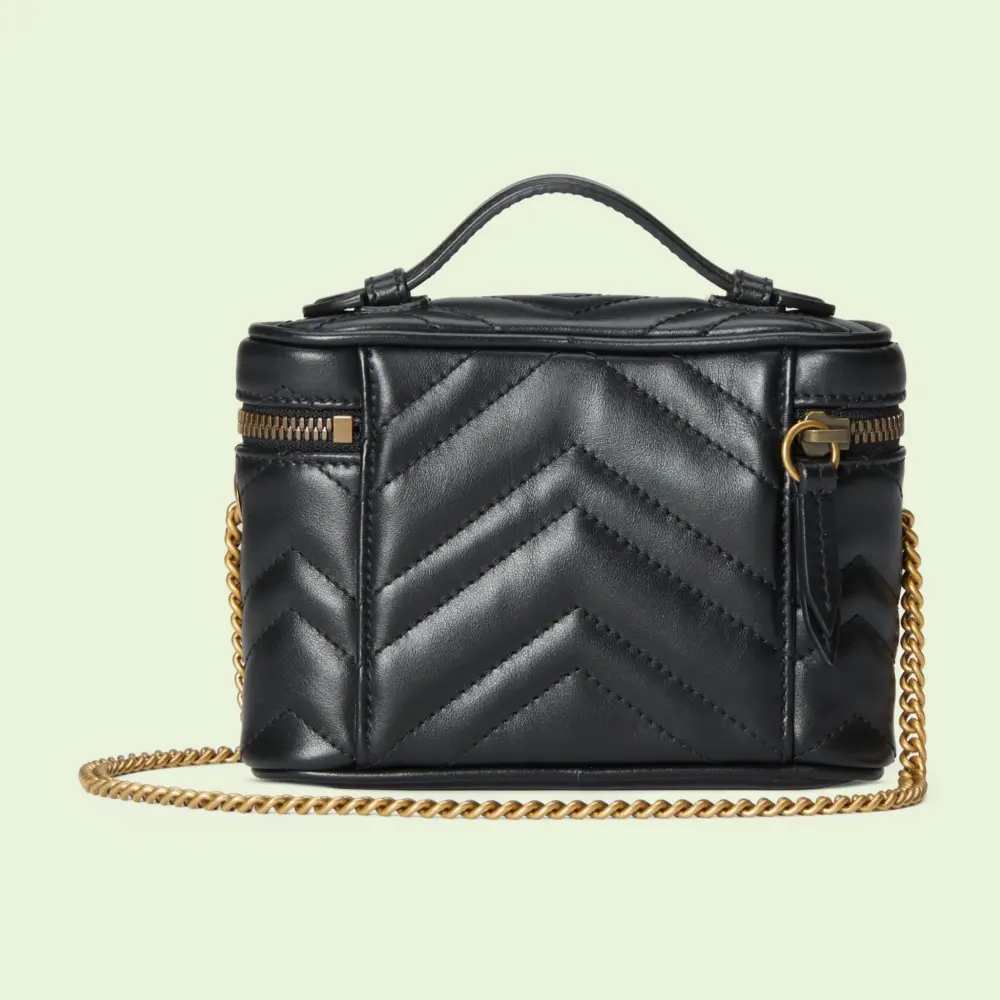 Túi Gucci GG Marmont Mini Top Handle Bag 'Black' 699515-DTDHT-1000 - Ảnh 3