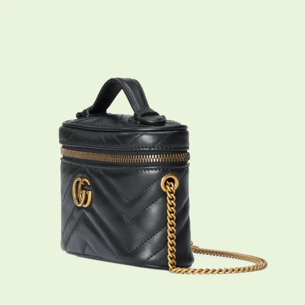 Alternative view of Túi Gucci GG Marmont Mini Top Handle Bag 'Black' 699515-DTDHT-1000