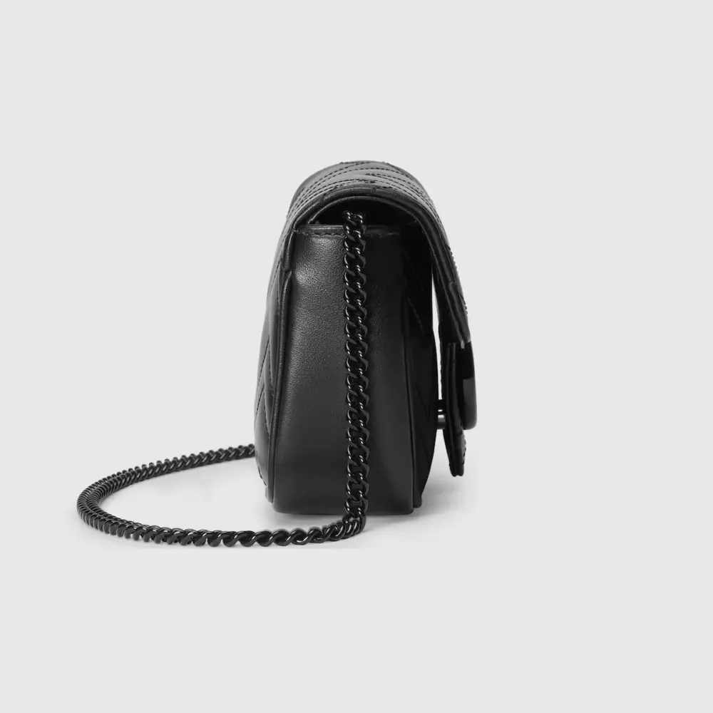 Túi Gucci GG Marmont Super Mini Bag 'Black' 476433-AABZK-1000 - Ảnh 4