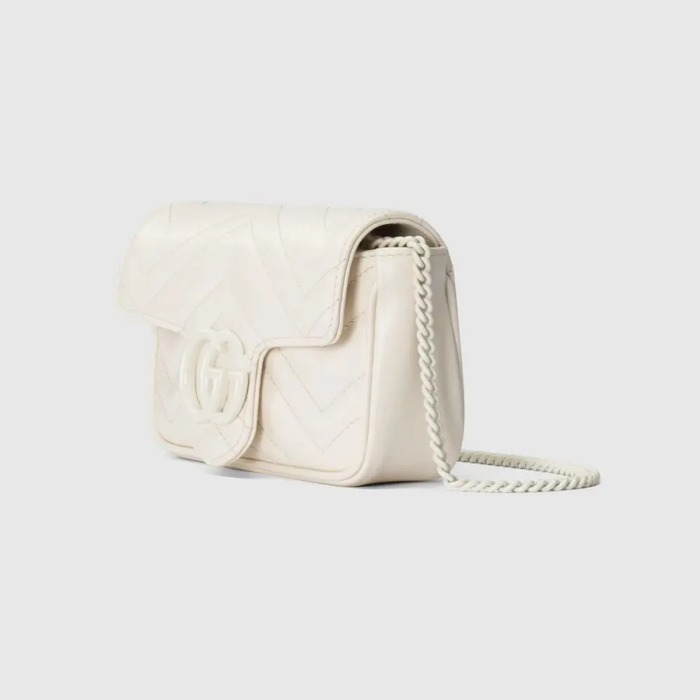 Alternative view of Túi Gucci GG Marmont Super Mini Bag 'White' 476433-AABZK-9022