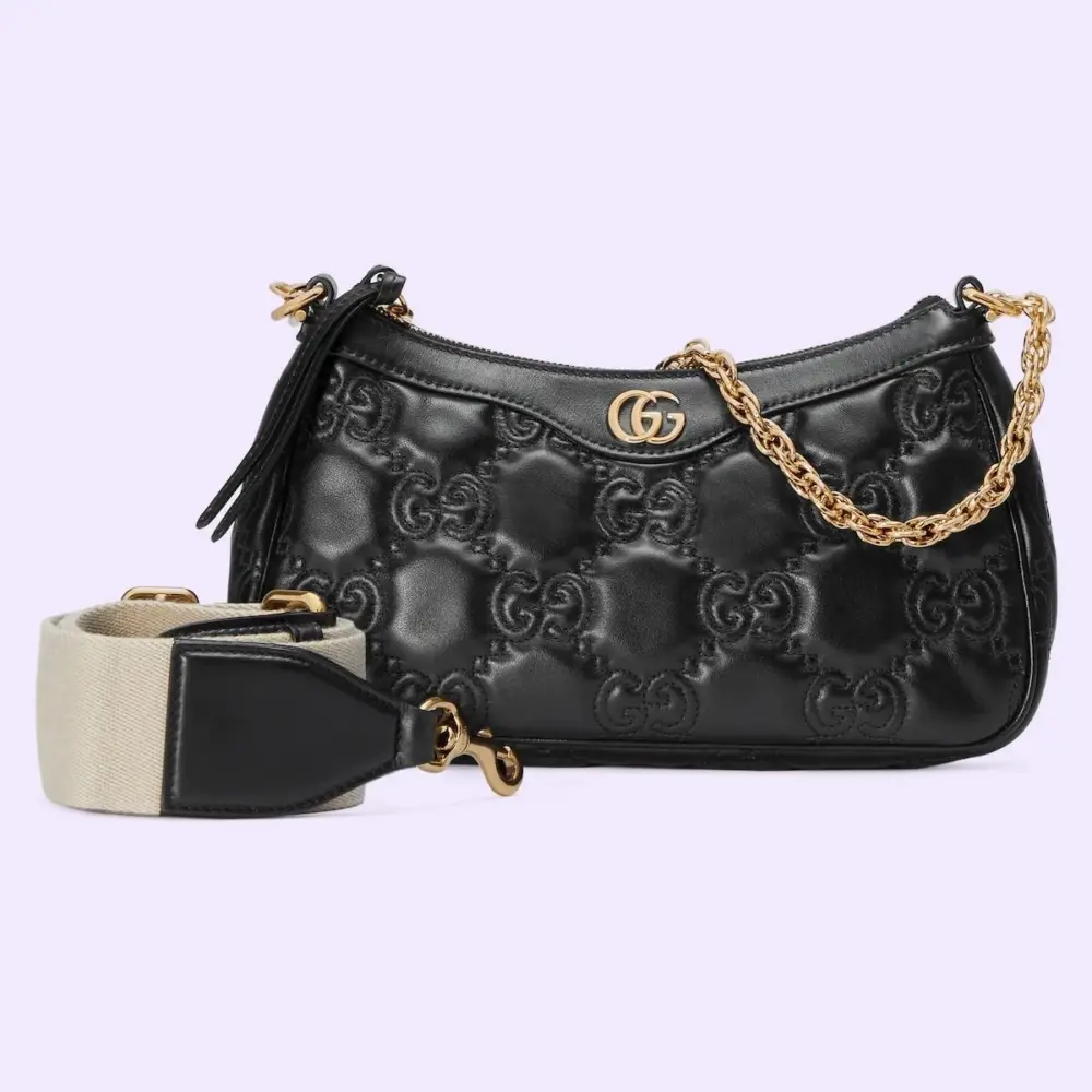 Túi Gucci GG Matelassé Handbag 'Black' 735049-UM8HG-1046 - Ảnh 7
