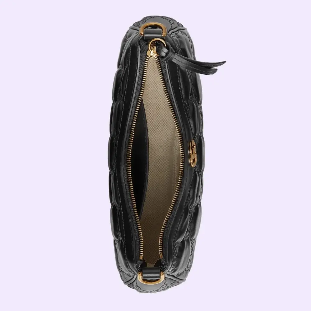 Túi Gucci GG Matelassé Handbag 'Black' 735049-UM8HG-1046 - Ảnh 4