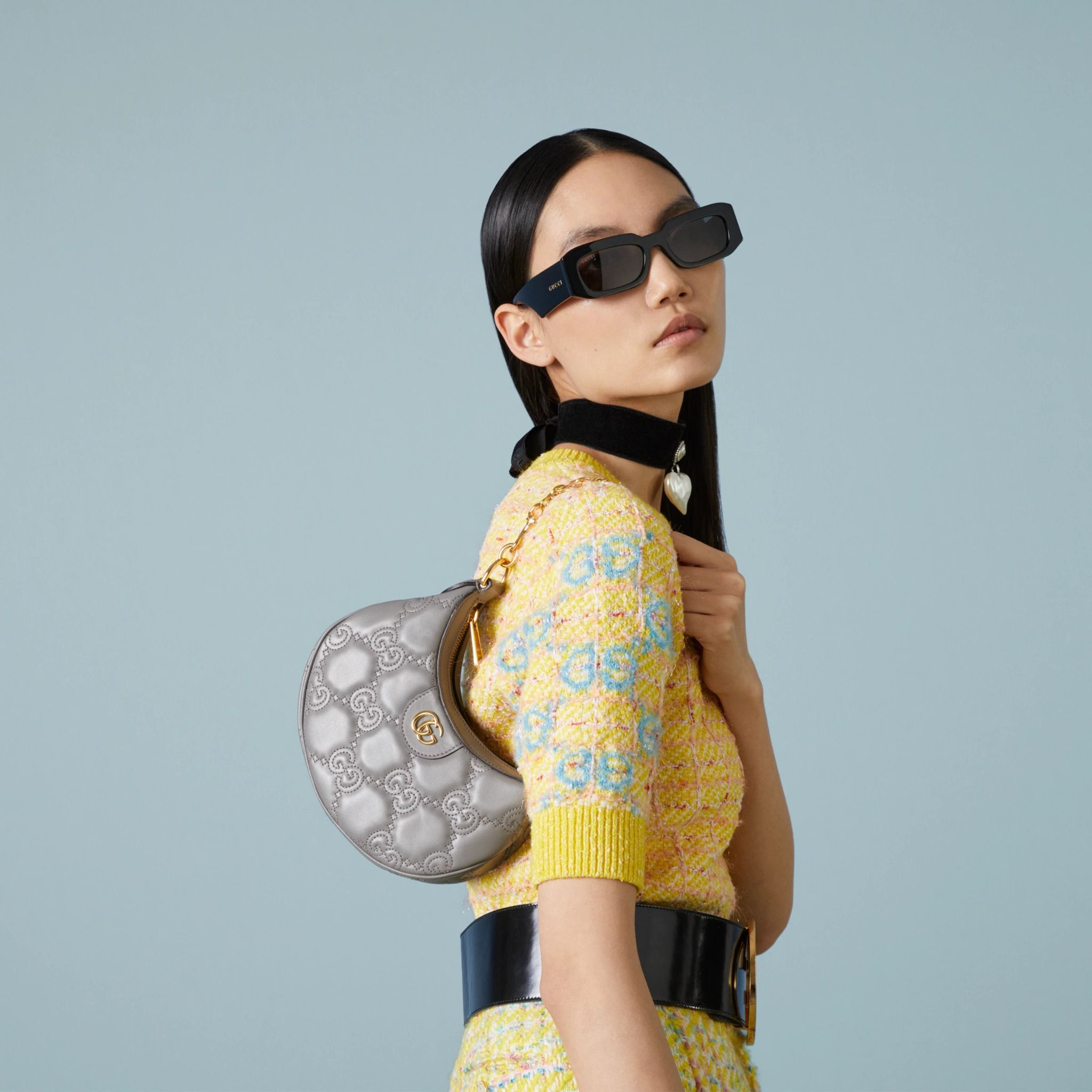 Túi Gucci GG Matelassé Mini Bag 'Grey' 739736-UM8IG-1275 - Ảnh 7