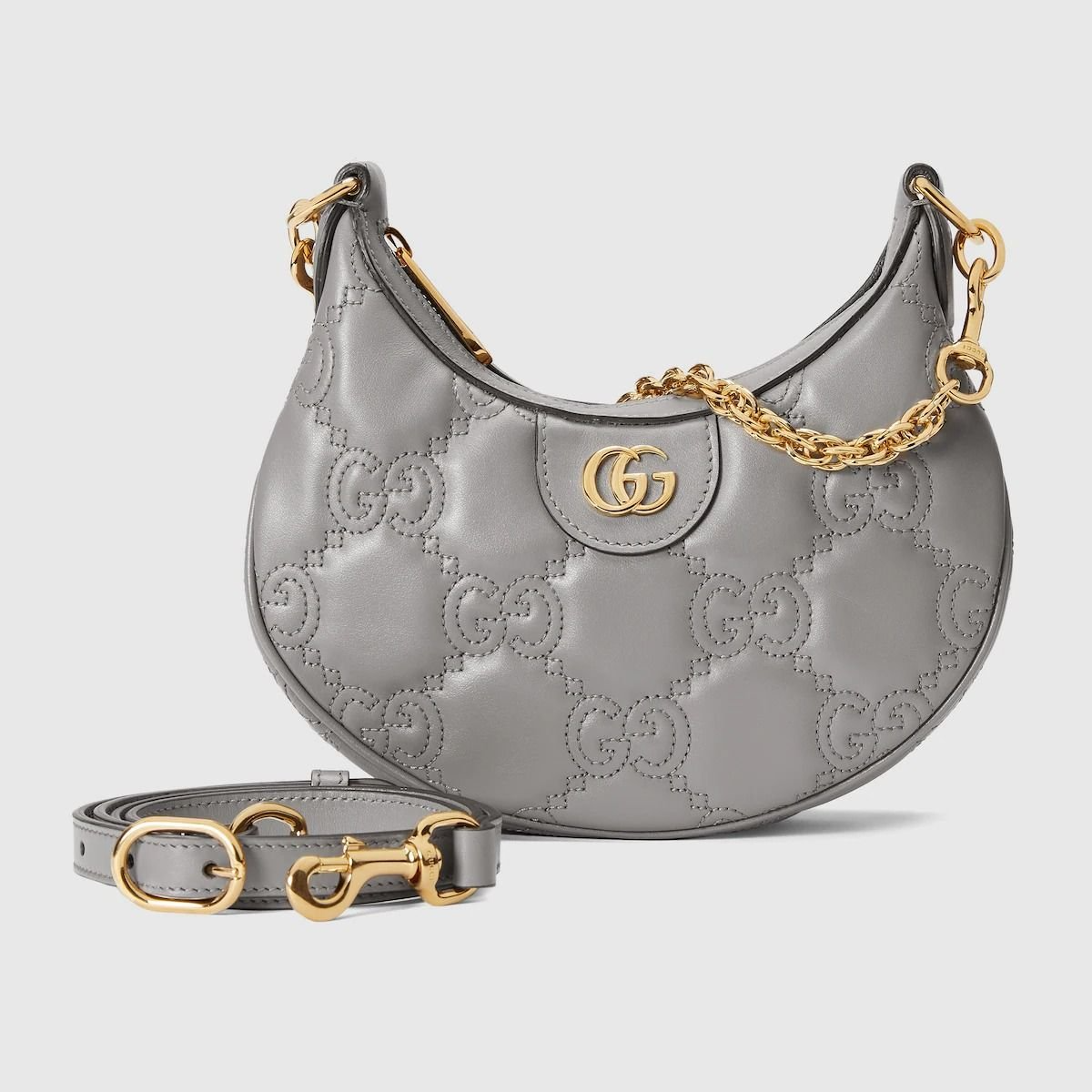 Alternative view of Túi Gucci GG Matelassé Mini Bag 'Grey' 739736-UM8IG-1275