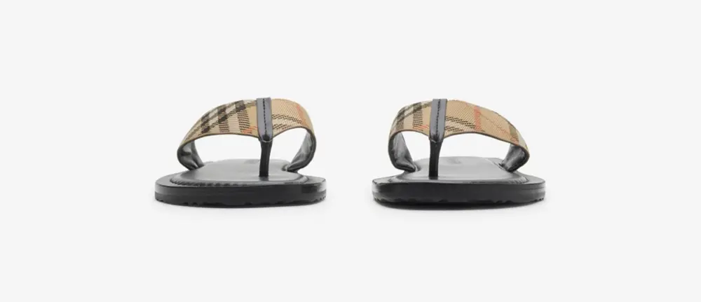 Dép Burberry Check Pavilion Sandals 'Sand' 81091621 - Ảnh 4