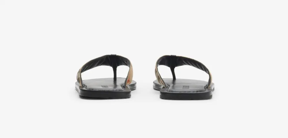 Dép Burberry Check Pavilion Sandals 'Sand' 81091621 - Ảnh 5