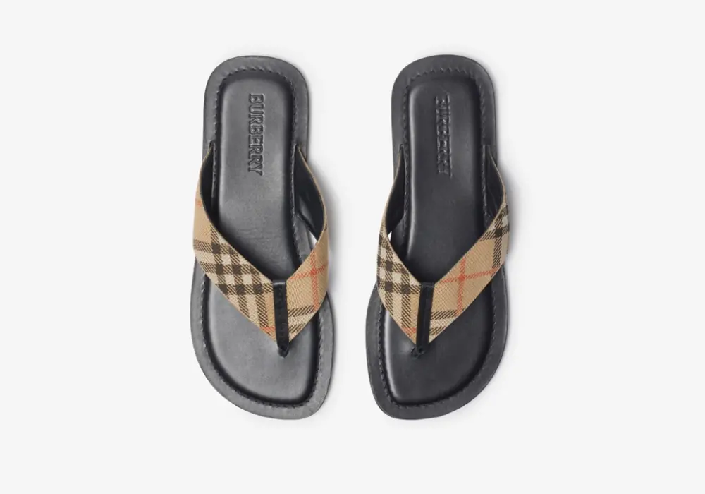 Dép Burberry Check Pavilion Sandals 'Sand' 81091621 - Ảnh 6