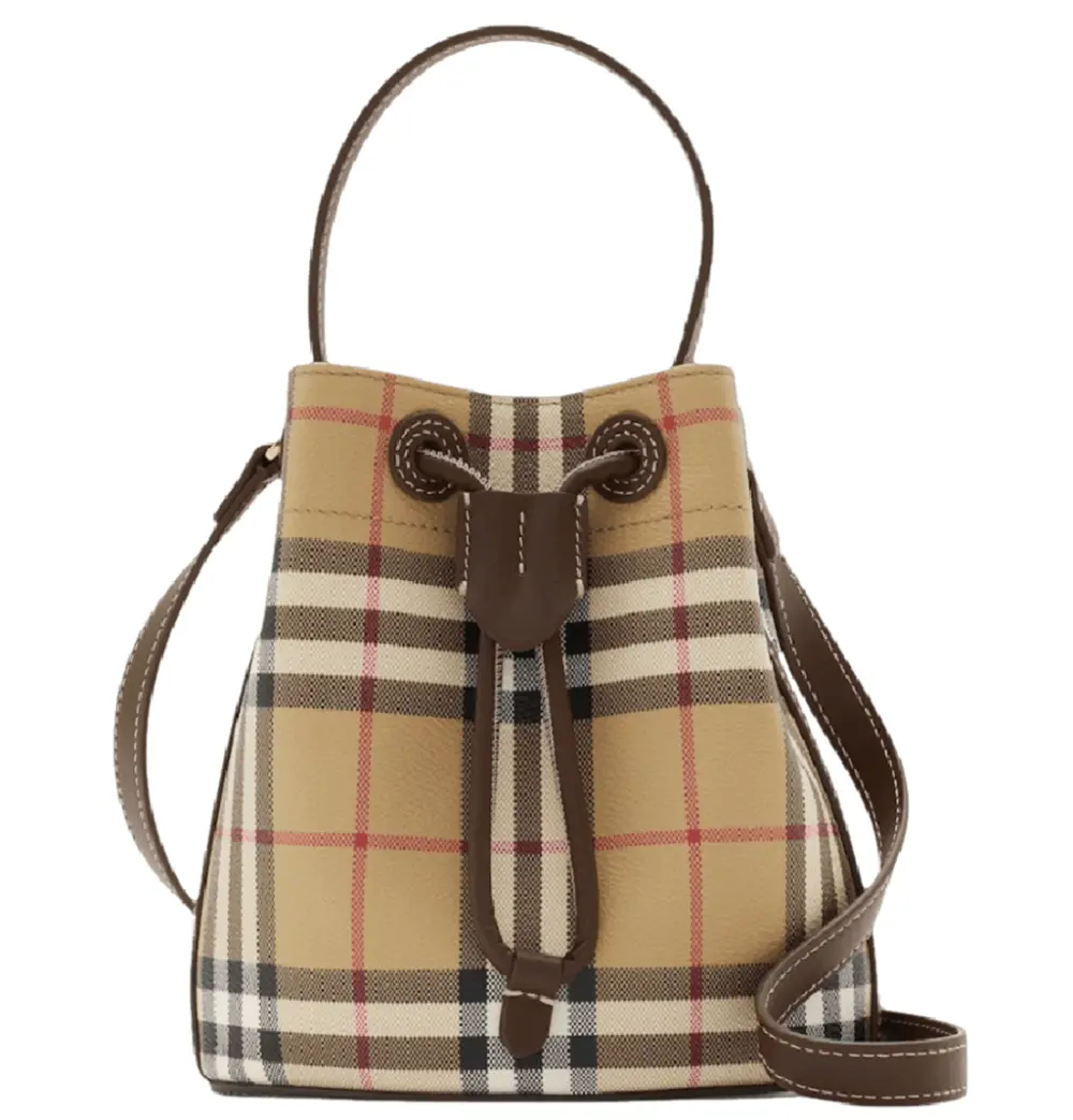 Túi Burberry Mini Check Bucket Bag 'Military' 81004881