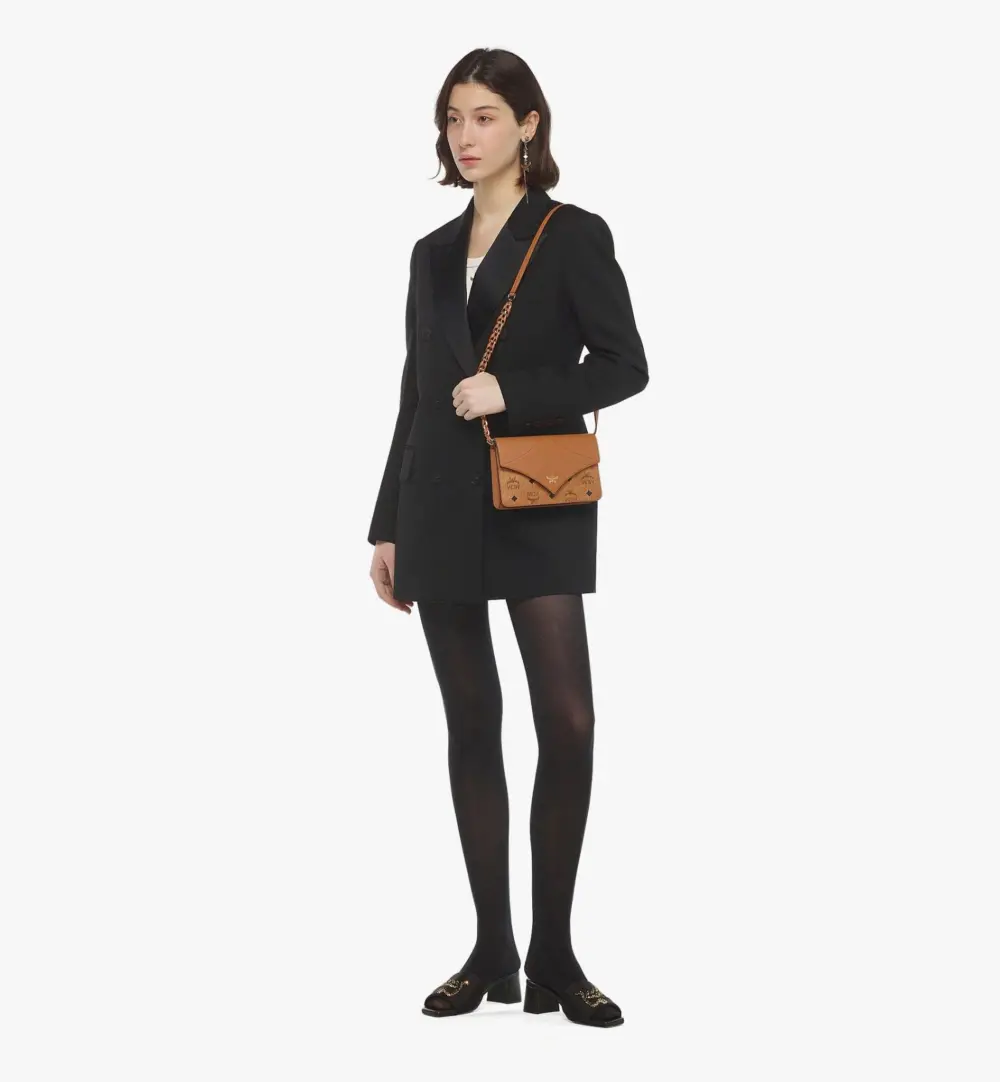 Túi MCM Diamond Shoulder Bag 'Cognac' MWRESAK02CO001 - Ảnh 6