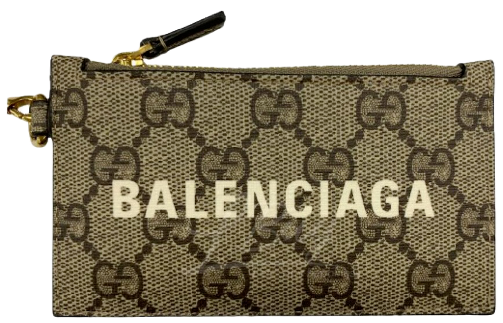 Ví Gucci x Balenciaga Card Case 'Beige' 681706-UQOAT-8969
