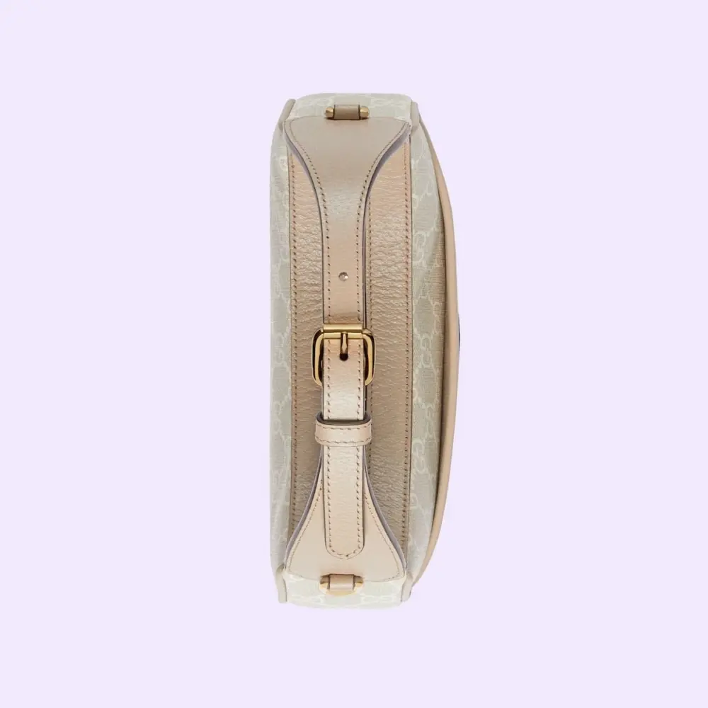 Túi Gucci GG Half Moon Shaped Mini Bag 'Beige White' 726843-FAA4G-9897 - Ảnh 6