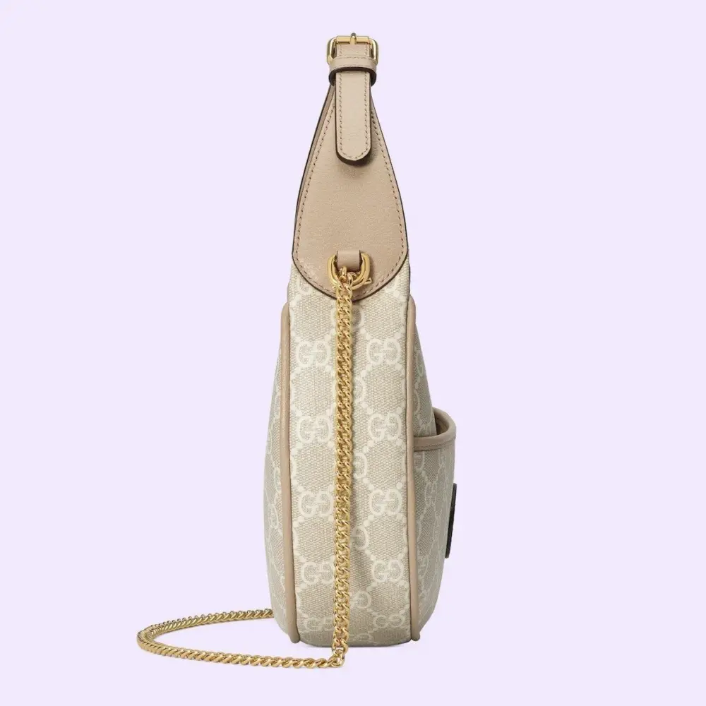 Túi Gucci GG Half Moon Shaped Mini Bag 'Beige White' 726843-FAA4G-9897 - Ảnh 5