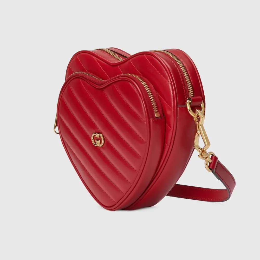 Túi Gucci Interlocking G Mini Heart Shoulder Bag 'Red' 751628-AACCL-6433 - Ảnh 7