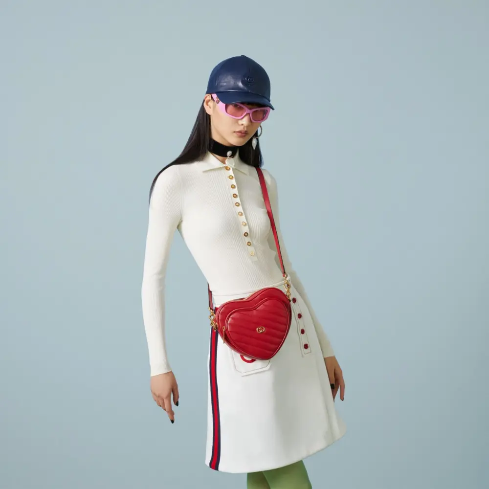 Túi Gucci Interlocking G Mini Heart Shoulder Bag 'Red' 751628-AACCL-6433 - Ảnh 8