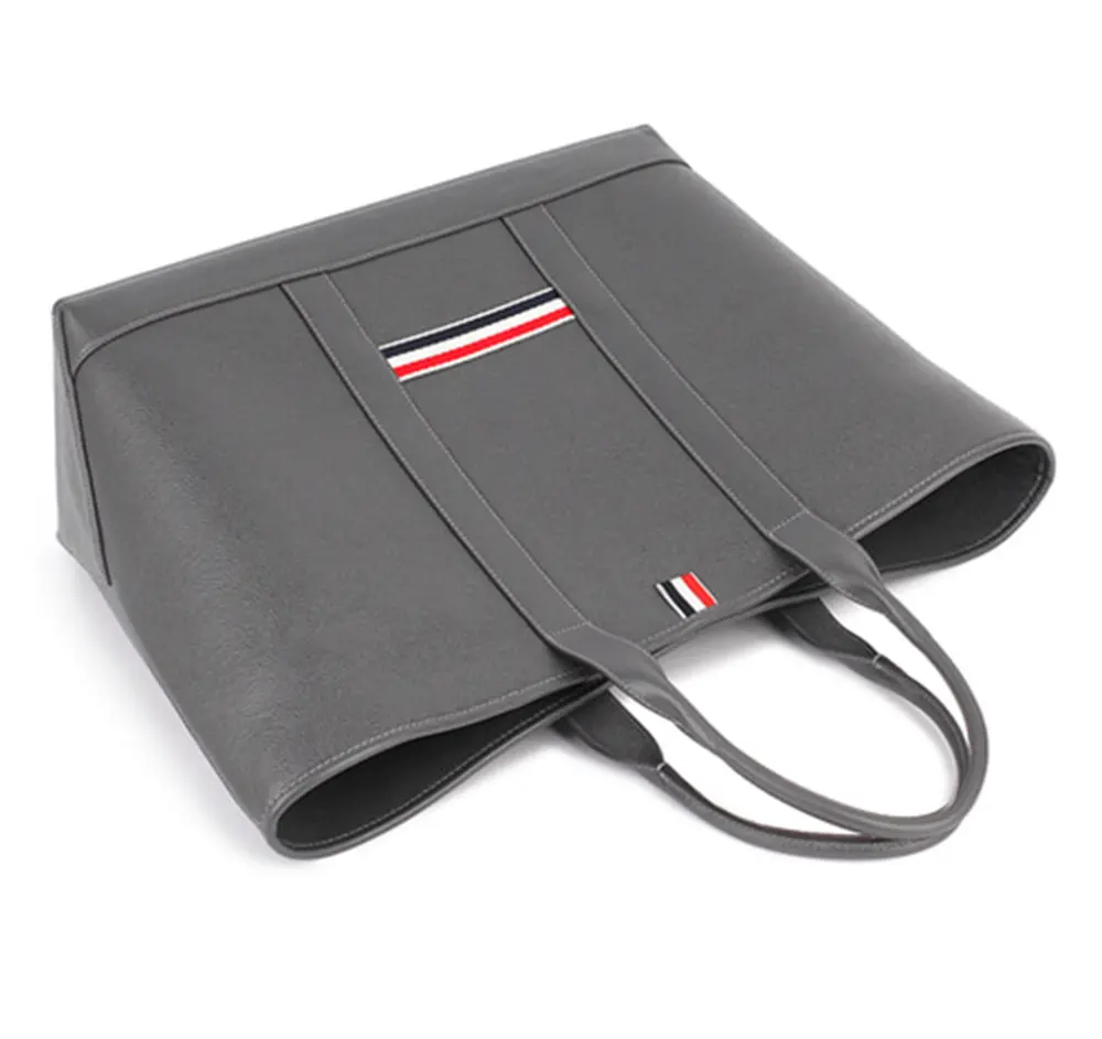 Túi Thom Browne Pebble Grain Medium Tote Bag 'Grey' UAG186A-00198-025 - Ảnh 4