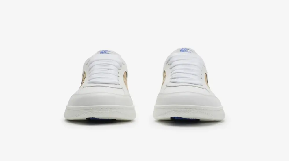 Giày Burberry Leather Check Terrace Sneakers 'White' 81086491 - Ảnh 3