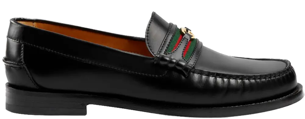 Giày Nam Gucci Loafer With Interlocking G 'Black' 644724-17X10-1060