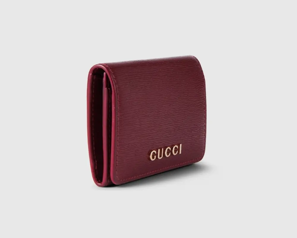 Ví Gucci Card Case With Gucci Script 'Burgundy' 790101-0OP0T-6207 - Ảnh 3