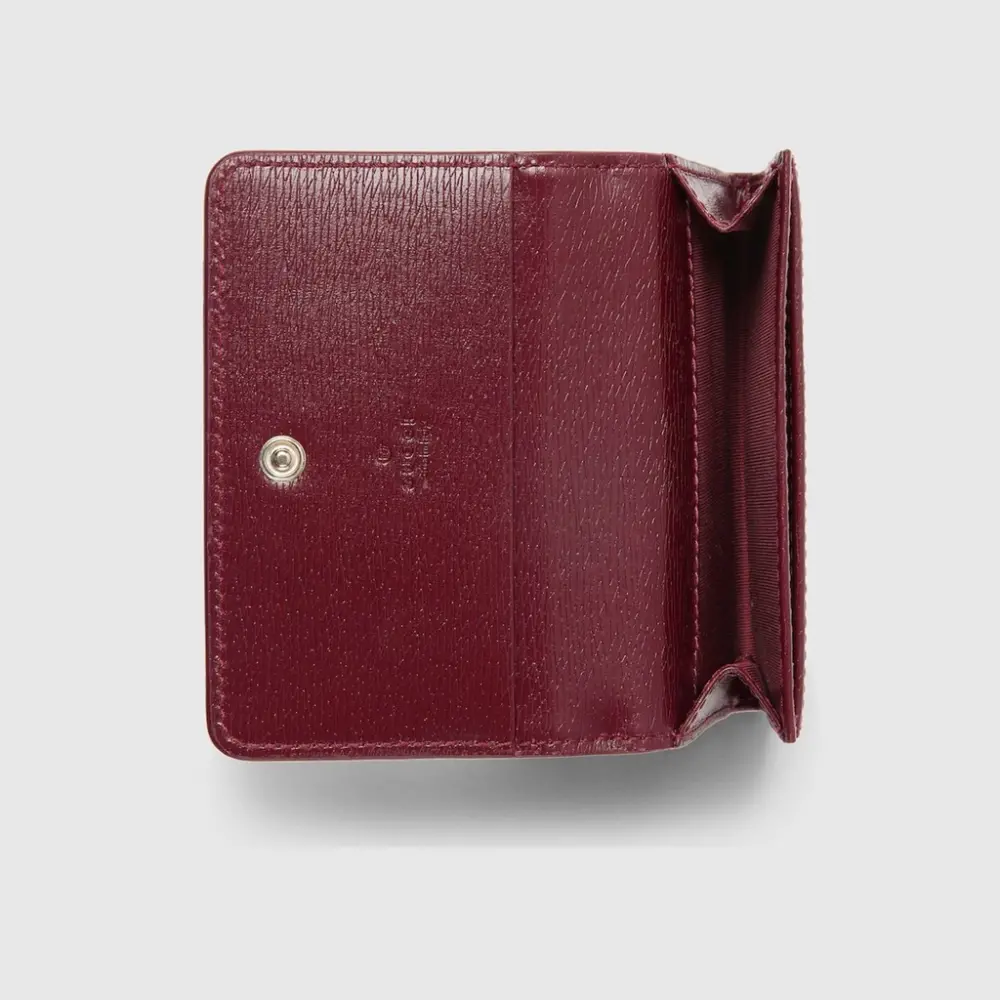 Ví Gucci Card Case With Gucci Script 'Burgundy' 790101-0OP0T-6207 - Ảnh 4