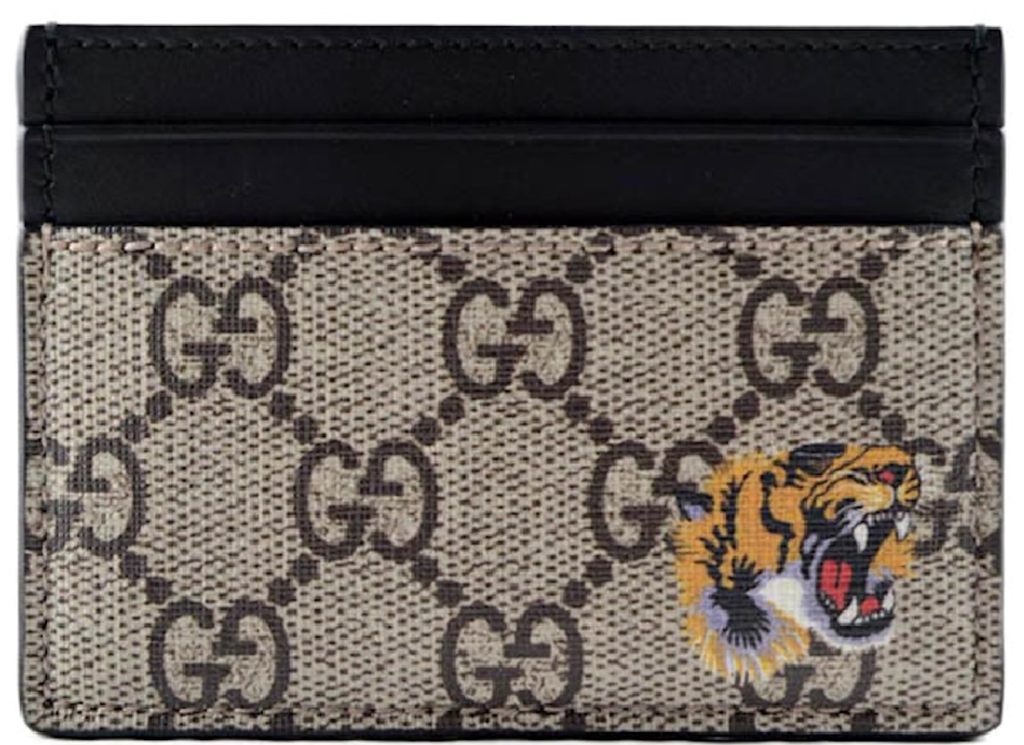 Ví Gucci GG Supreme Tiger Print Card Case 'Beige' 451277-K5X1N-8666
