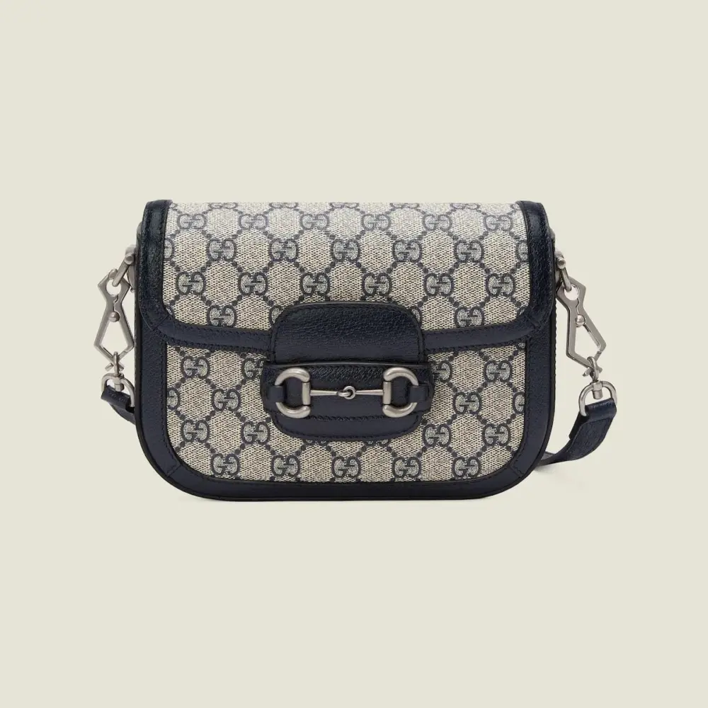Alternative view of Túi Gucci Horsebit 1955 GG Mini Bag 'Beige Blue' 658574-96IWN-4076