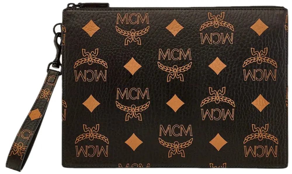 Túi MCM Aren Wristlet Zip Pouch 'Black' MXZDATA01BK001