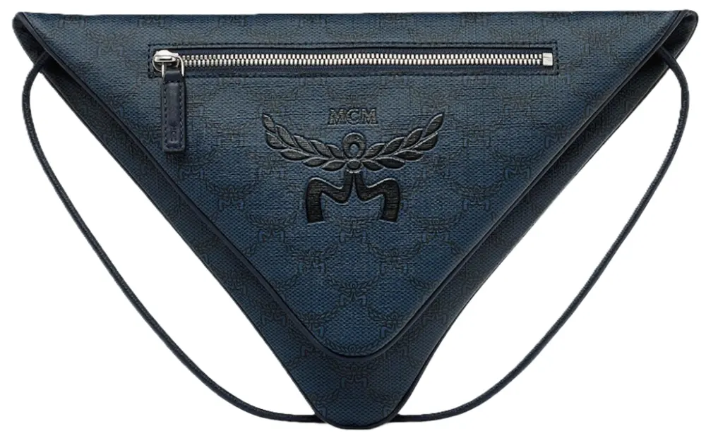 Túi MCM Himmel Triangle Pouch 'Blue' MXZESAC06VC001