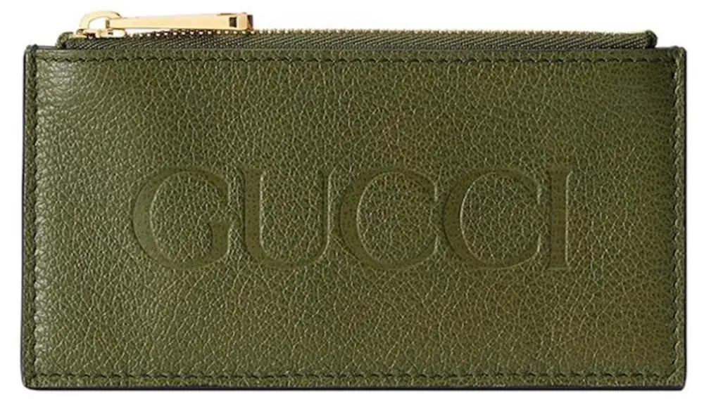 Ví Gucci Leather Card Holder 'Green' 725550-0E8IG-3352