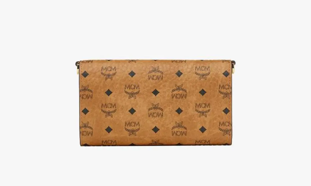Túi MCM Valentine’s Day Upcycling Project Chain Wallet in Visetos 'Cognac' MXEFSUP01CO001 - Ảnh 3