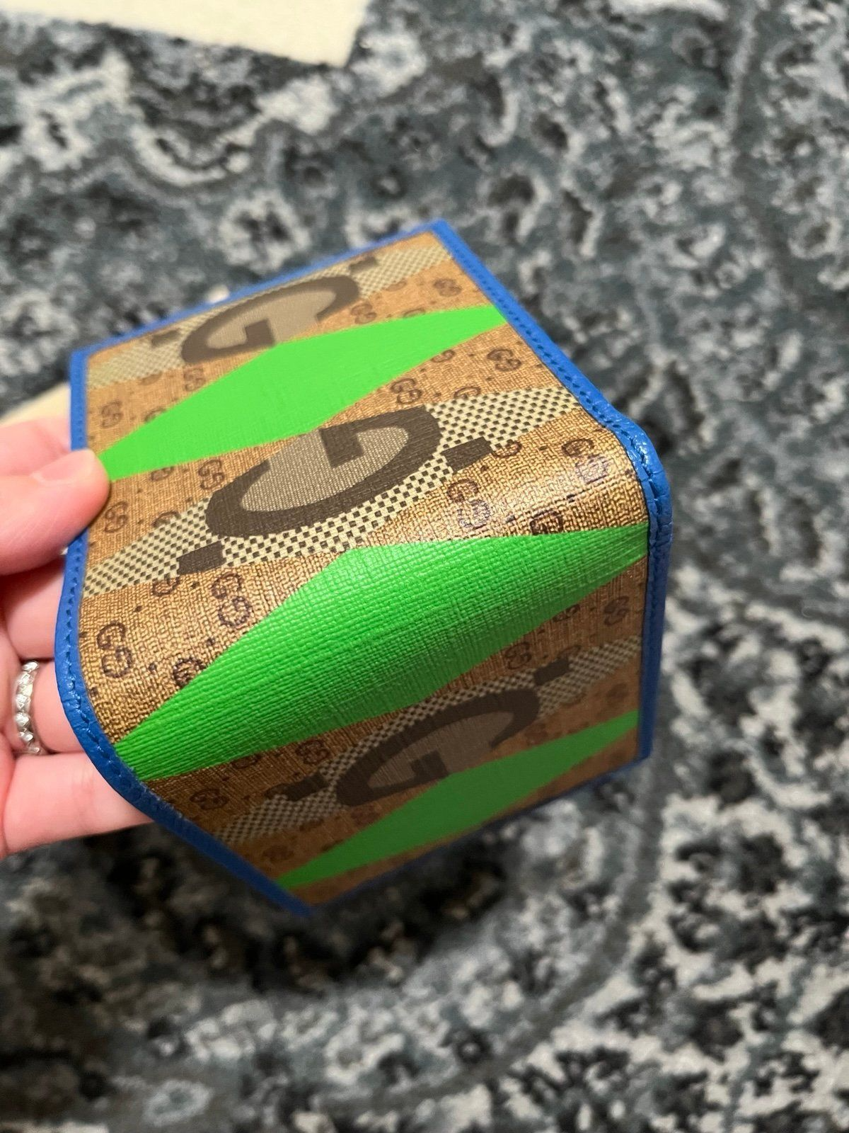 Ví Nam Gucci GG Diamond Print Bifold Wallet 'Brown' 671652-AABDC-9799 - Ảnh 3