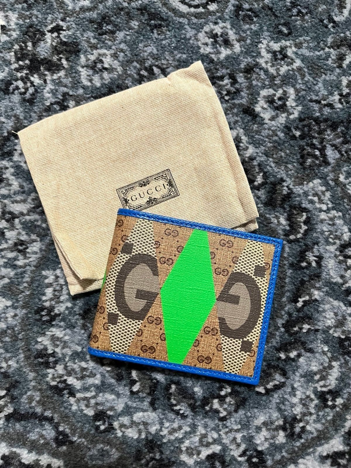 Ví Nam Gucci GG Diamond Print Bifold Wallet 'Brown' 671652-AABDC-9799 - Ảnh 2