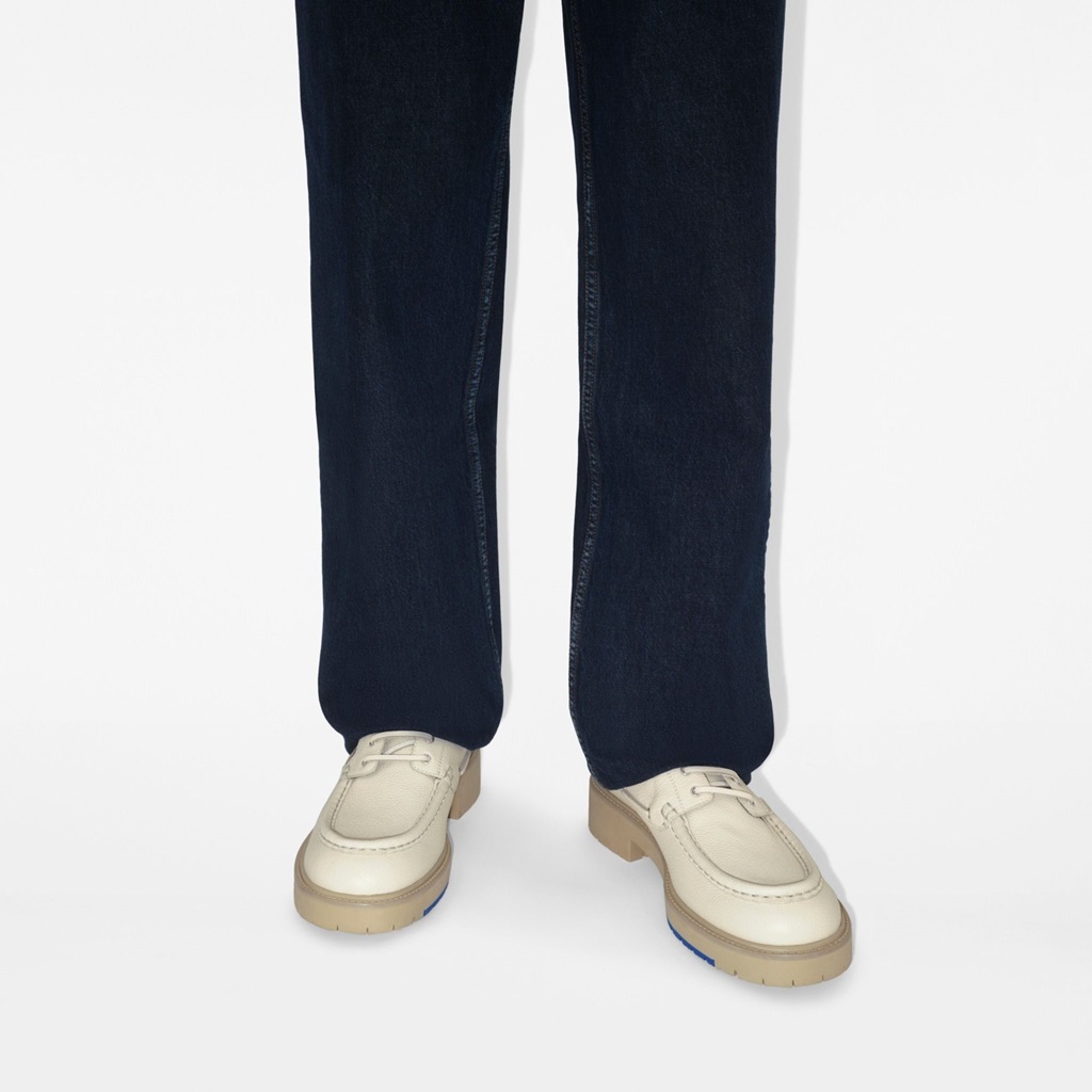 Alternative view of Giày Burberry Leather Raft Boat Shoes 'Nutmeg' 81016311